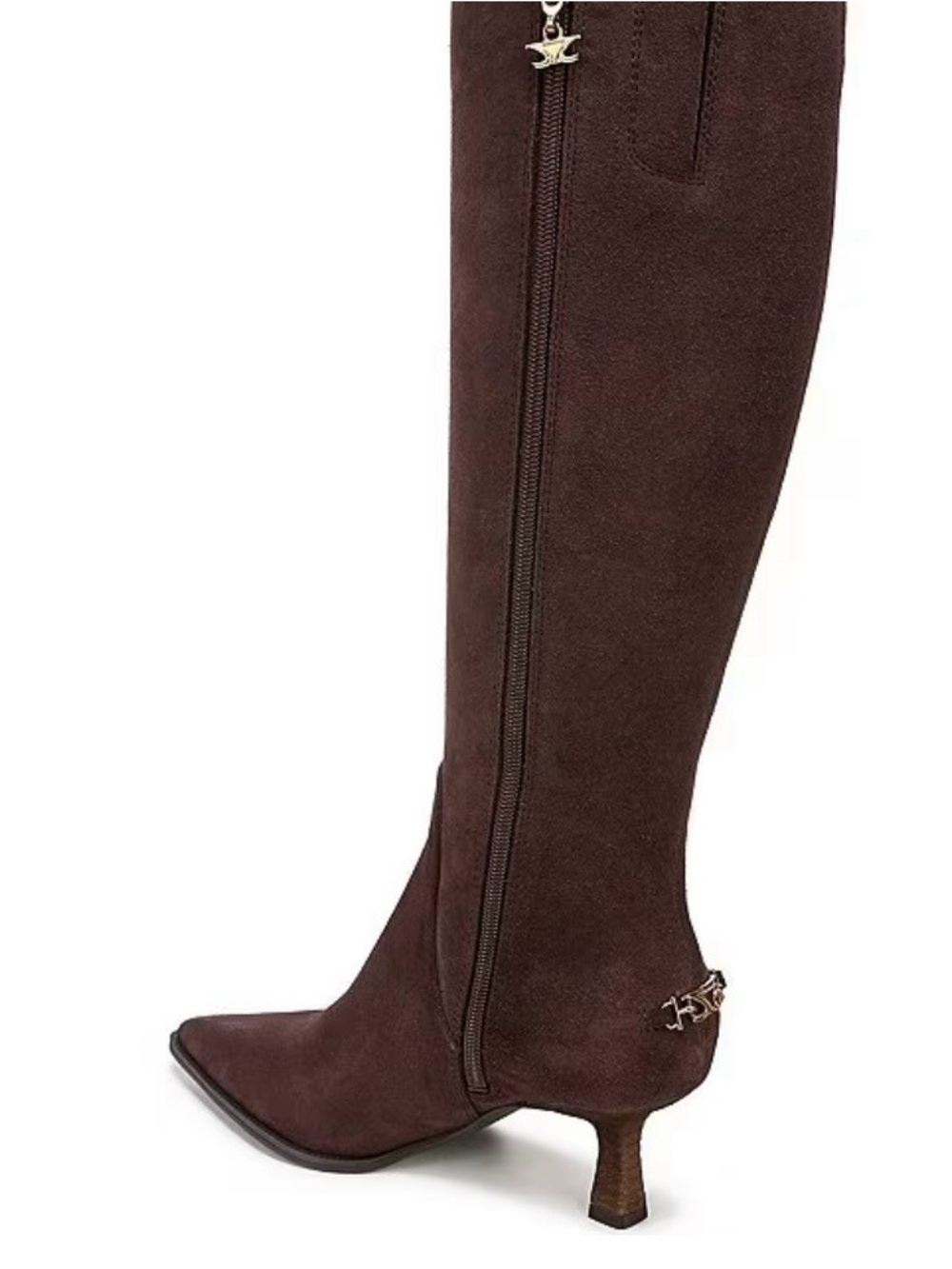 NEW Circus NY by Sam Edelman Yulia Tall Kitten Heel Suede Boots 9 Wide Calf - Picture 7 of 16